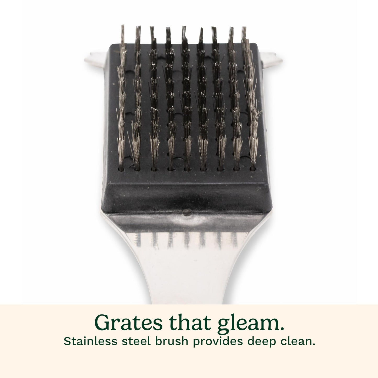 Cuisinart 16.5" Stainless Steel Grill Brush & Scraper – Long Handle BBQ, Griddle & Outdoor Grill Cleaning Tool
