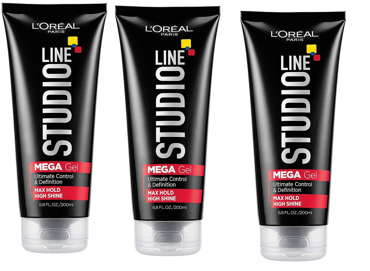 L'Oreal Paris Studio Line Mega Hair Gel, 6.8 Fluid Ounce Pack of 3