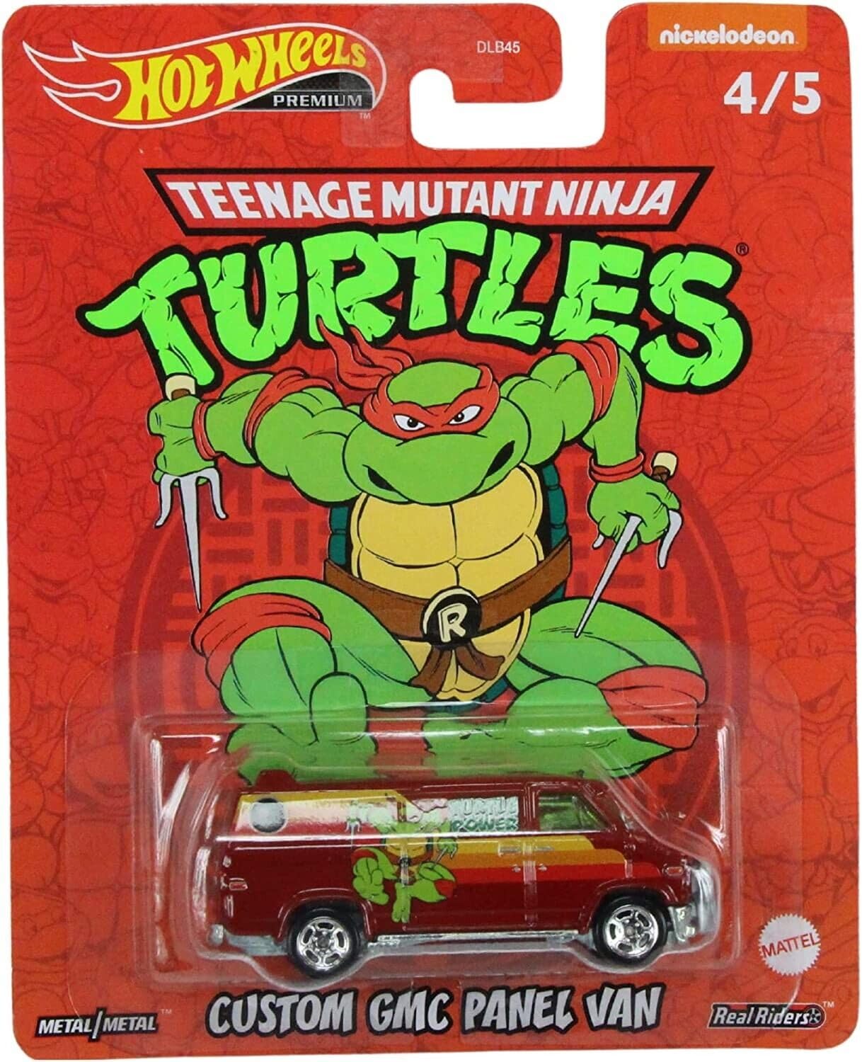 Hot Wheels 2022 Premium Pop Culture TMNT Teenage Mutant Ninja Turtles Complete Set of 5 Die‑Cast Vehicles, 1:64 Scale, DLB45-946N, Ages 3+