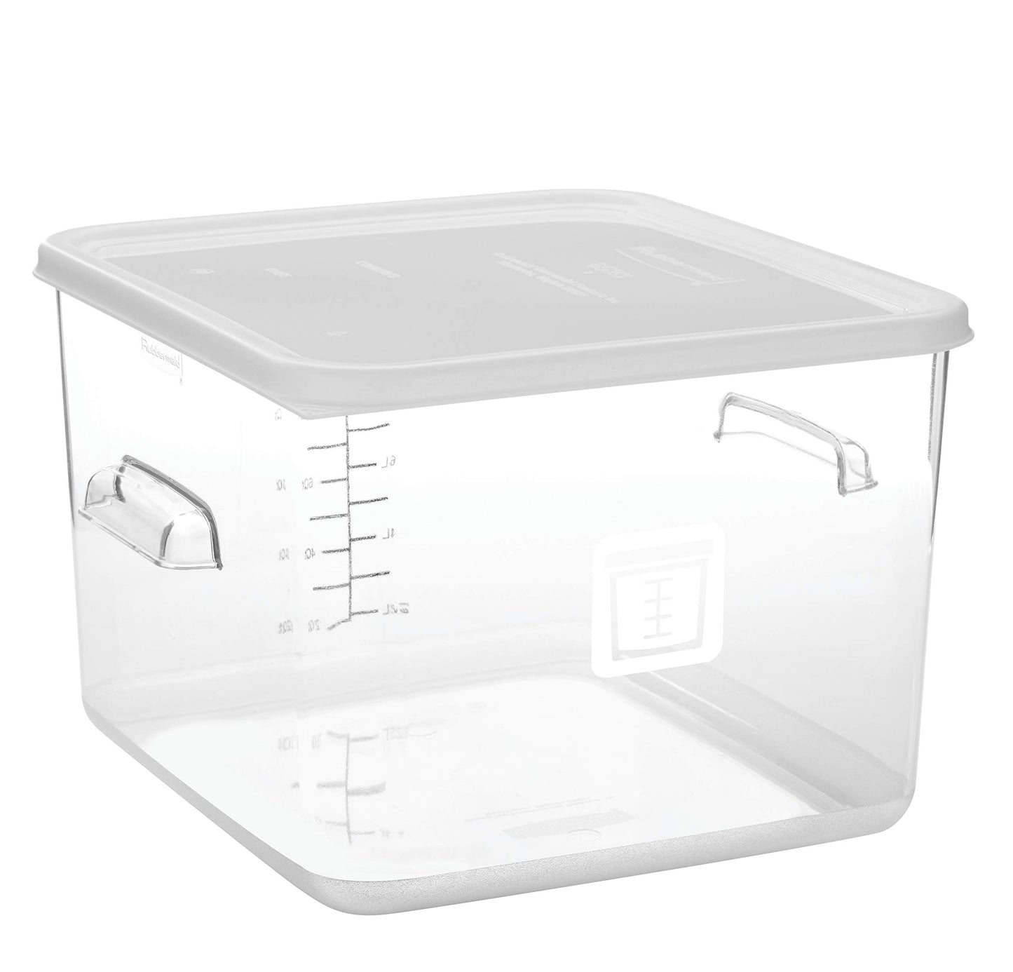Rubbermaid Commercial Products Large Lid For 12/18/22 Qt. Plastic Space Saving Square Food Storage Container, White, Lid…
