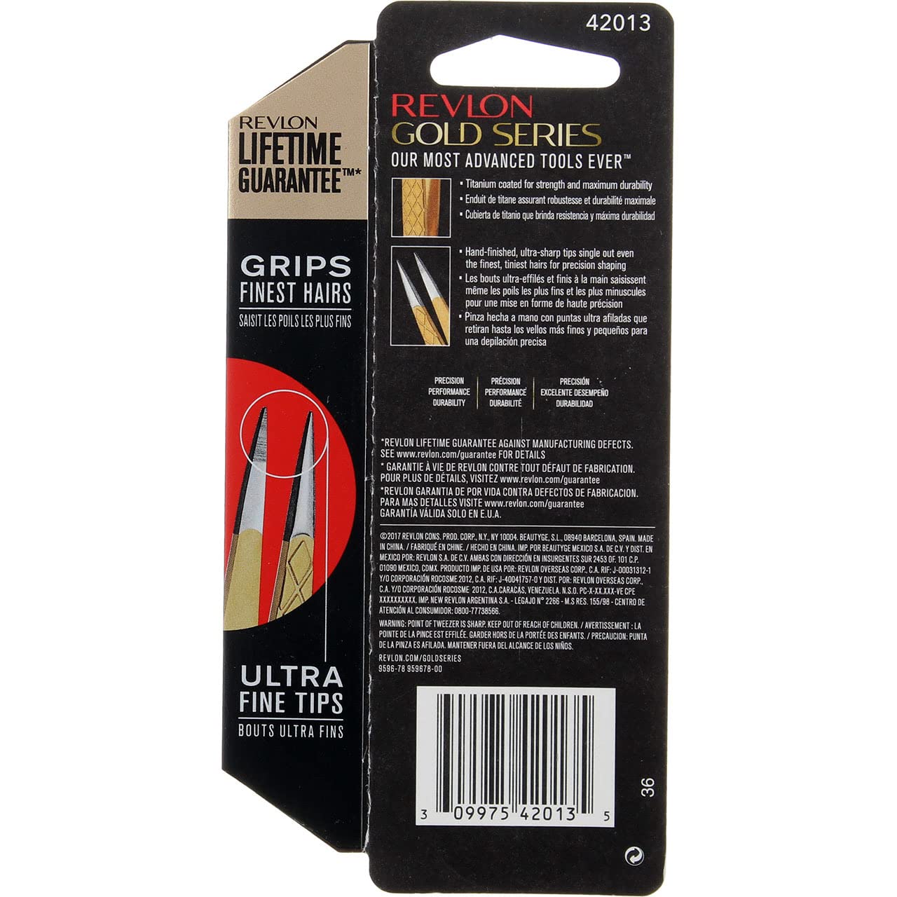 Revlon Gold Series Titanium Coated Point Tweezer