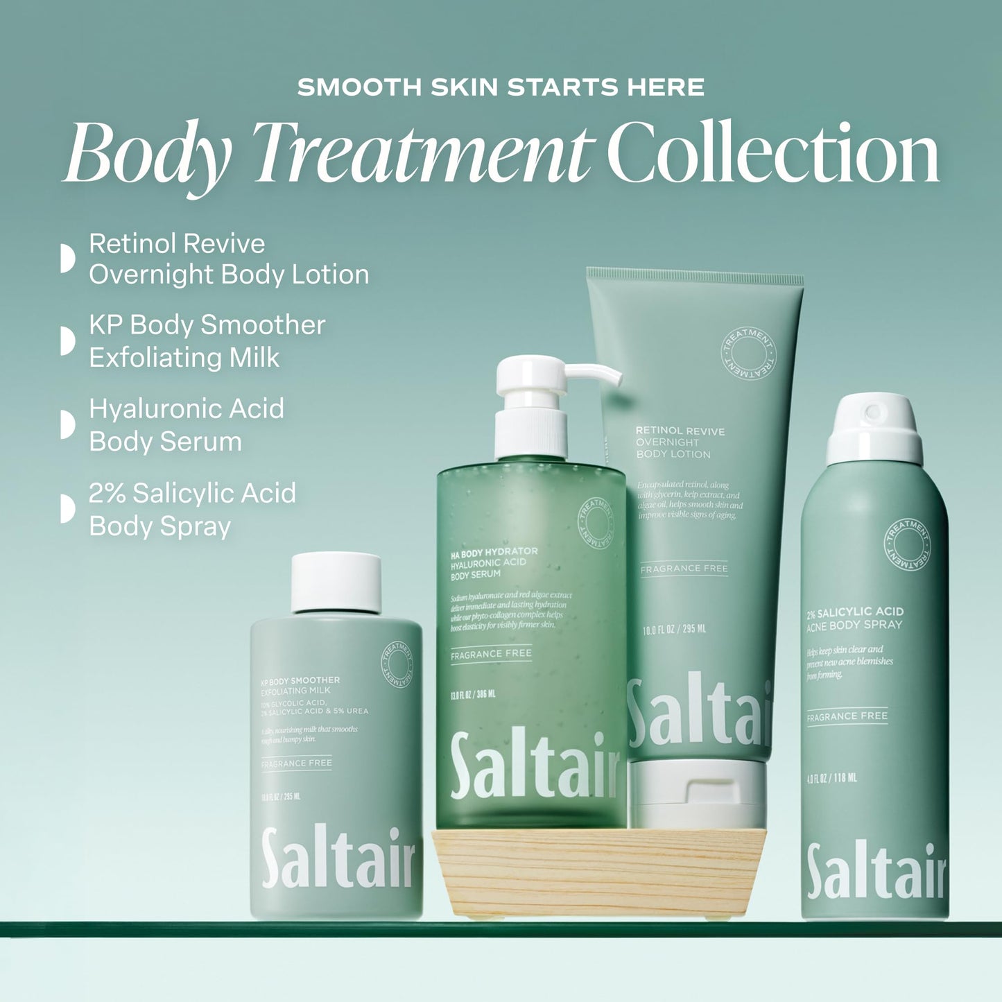 Saltair Retinol Revive Night Lotion - Dual-Action Retinol Body Lotion for Smoother, Firmer Looking Skin - Hydrating Moisturizer with Kelp, Allantoin Beauty and Personal Care Saltair