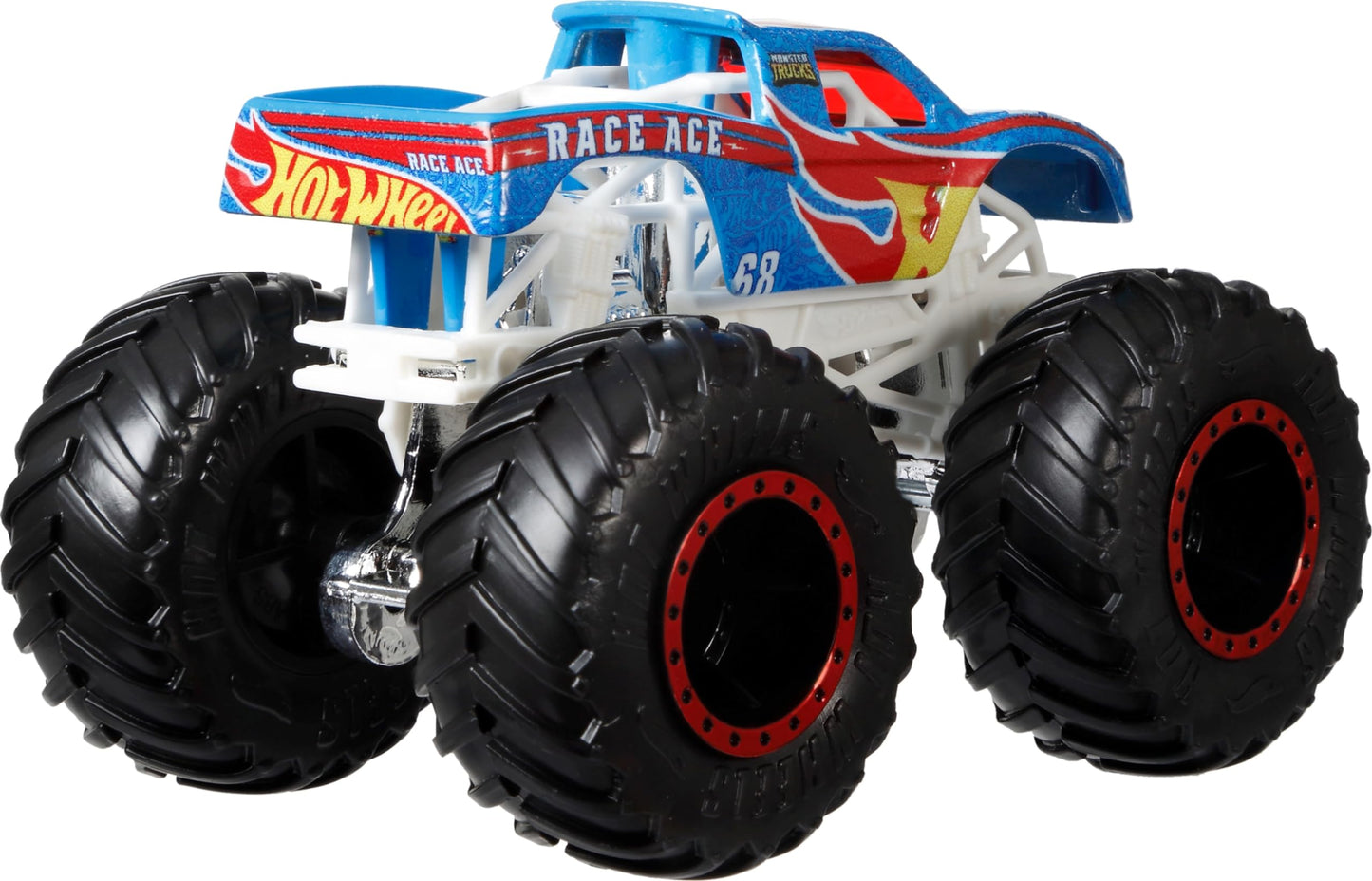 Hot Wheels Monster Trucks Live 8-Pack, Set of 8, 1:64 Scale Race Ace, Bone Shaker, Tiger Shark, HW Demo Derby, Mega-Wrex, 5-Alarm, Gunkster & Bigfoot