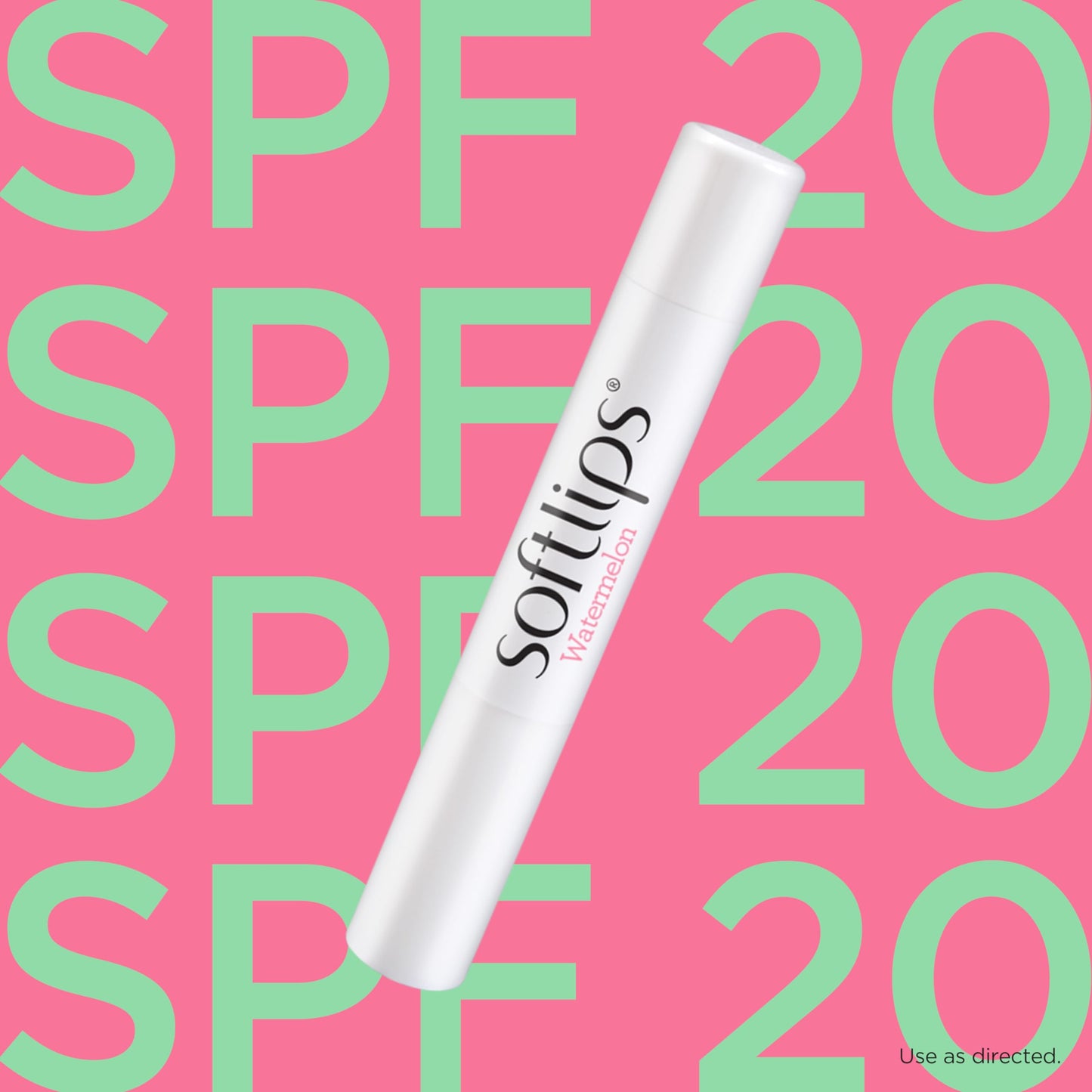 Softlips Watermelon Lip Balm 2-Pack with SPF 20 - Juicy Hydration for Smooth, Protected Lips