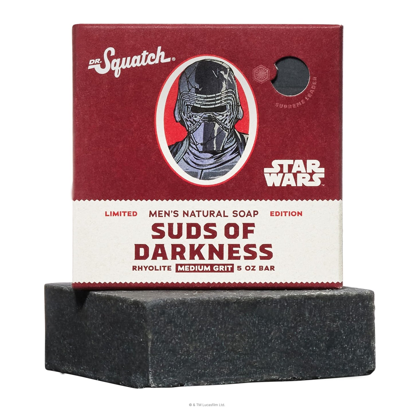 Dr. Squatch Natural Men's Bar Soap - Star Wars Inspired Gifts for Men - Natural Cold Process Soap Bar - Suds of Darkness (5 oz)