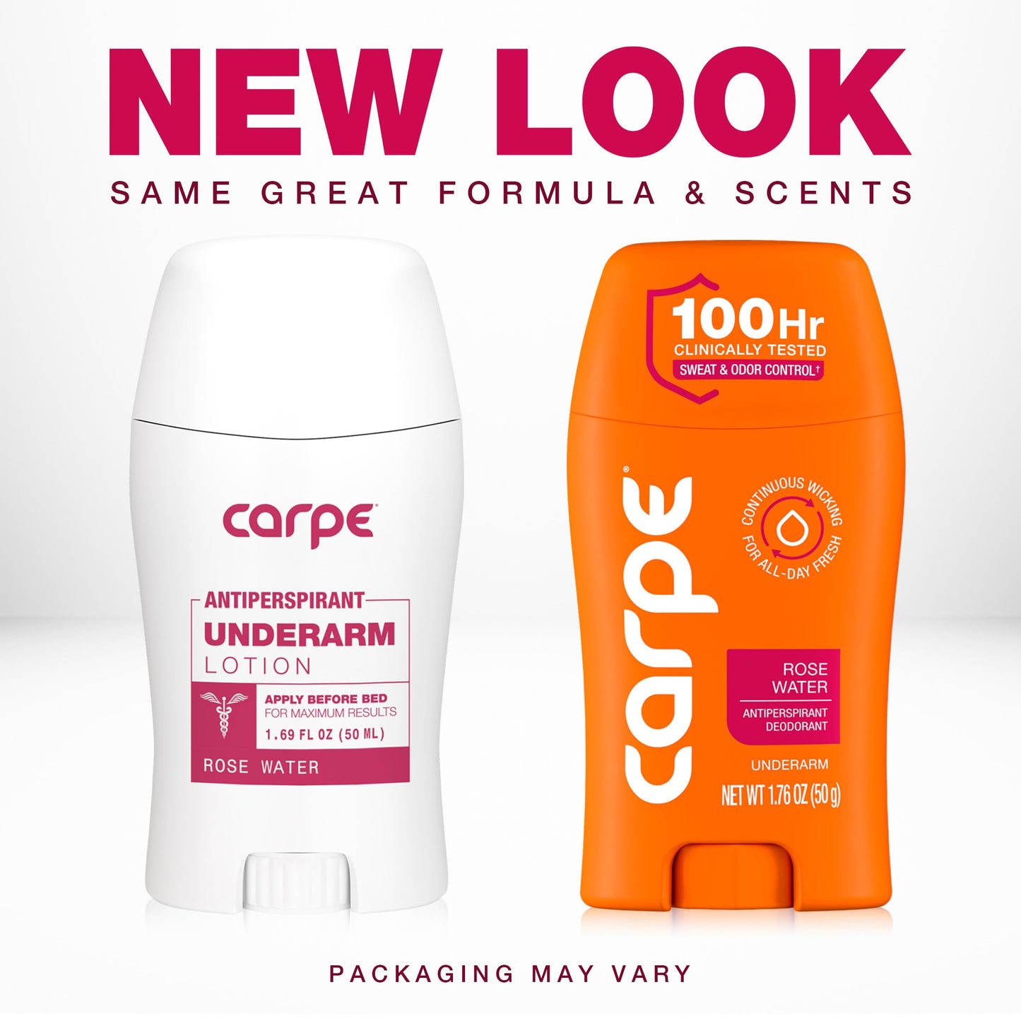 Carpe Underarm Antiperspirant for Women - 100 Hour Sweat & Odor Control - Women's Sweat Control Antiperspirant Deodorant - Extra Strength - Rose Water