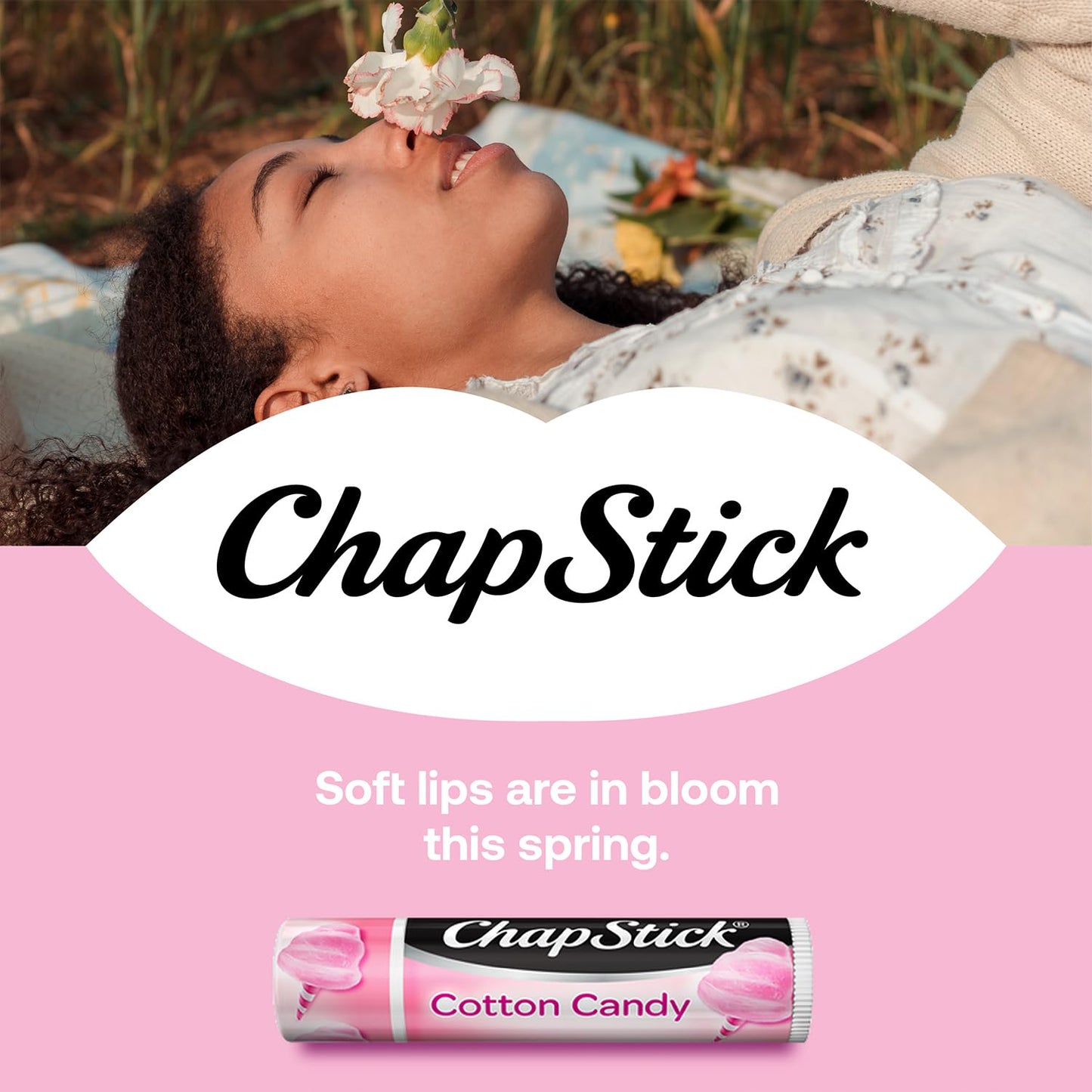 ChapStick Lip Balm, Cotton Candy - Fun & Yummy Moisturizing Lip Care for Dry, Cracked Lips, 0.15 Oz Ea