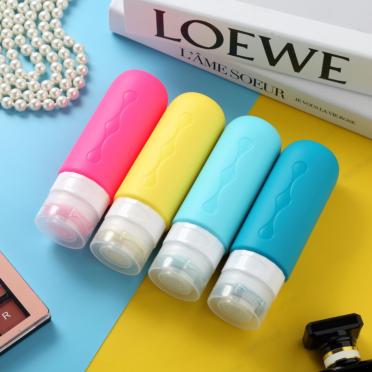 Gemice Travel Bottles for Toiletries Tsa Approved Travel 3oz Size Containers BPA Free Leak Proof Travel Tubs Refillable Liquid Travel Accessories Beauty and Personal Care Gemice