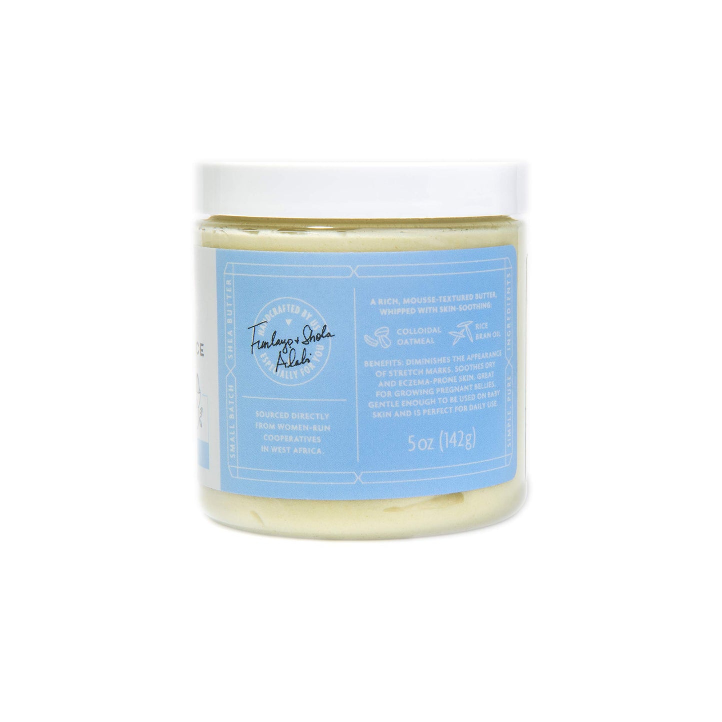 Shea Radiance P.U.R.E. Whipped Shea Butter with Colloidal Oatmeal - Whipped Body Butter Blended with Skin Soothing Oatmeal & Moisturizing Rice Bran