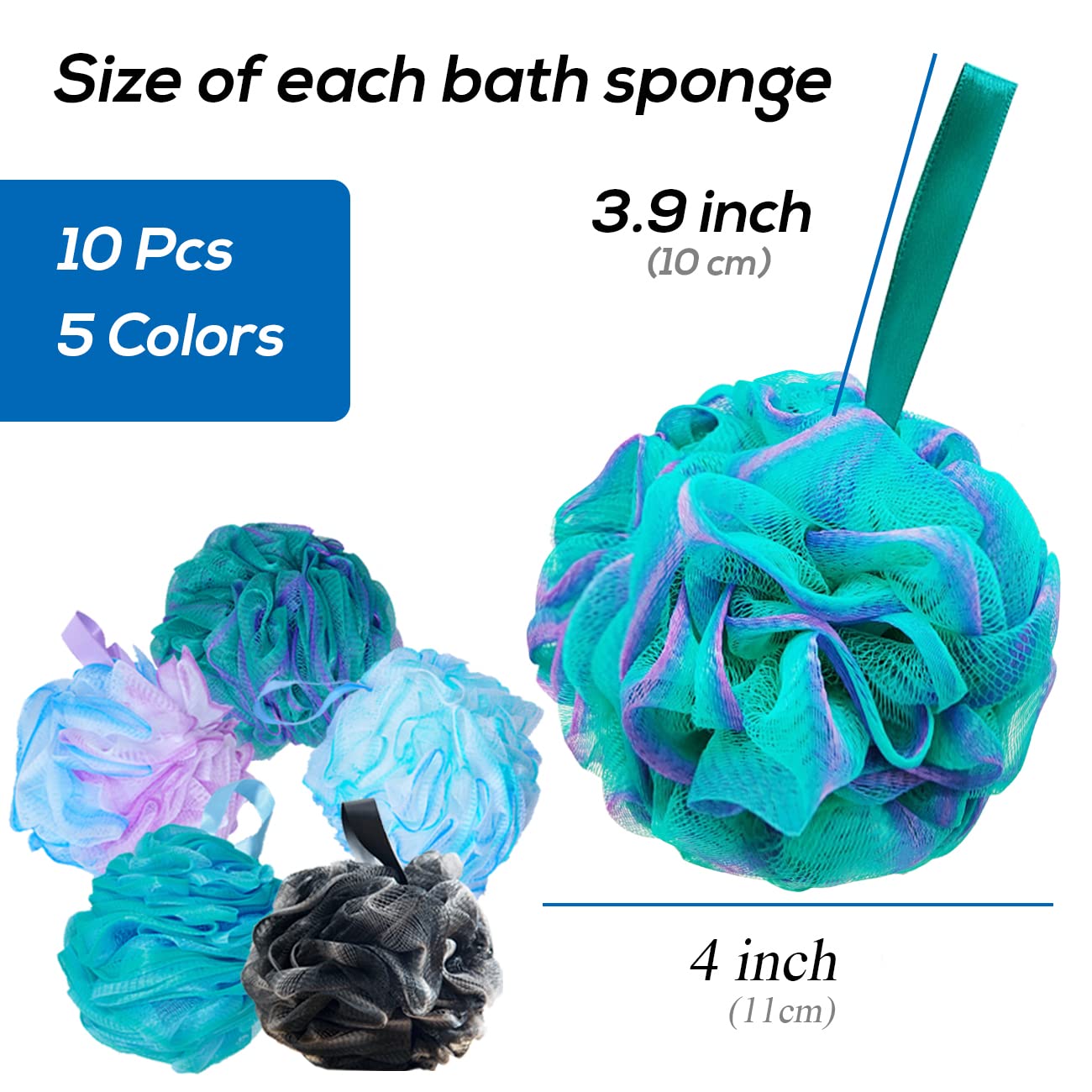 8 Pcs Shower Loofahs,75G Bath Loofah Sponge,Exfoliating Shower Pouf Balls for Women,Men,Cleanse,Soothe Skin,Exfoliate with Beauty Bathing Accessories Beauty and Personal Care Meirrnyyu