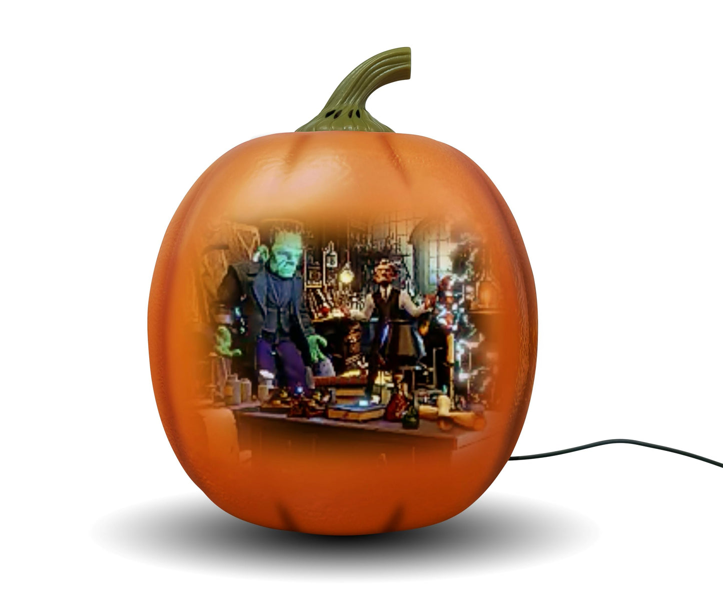 ANIMAT3D Jabberin' Jack Motion Sensor 12 Inch XL Talking Animated Orange Pumpkin with Built in Video Projector and Speaker Includes 80 Minutes of…
