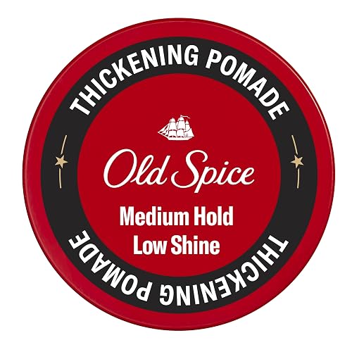 Old Spice Mens Hair Thickening Pomade, Medium Hold with Low Shine, 2.22 oz