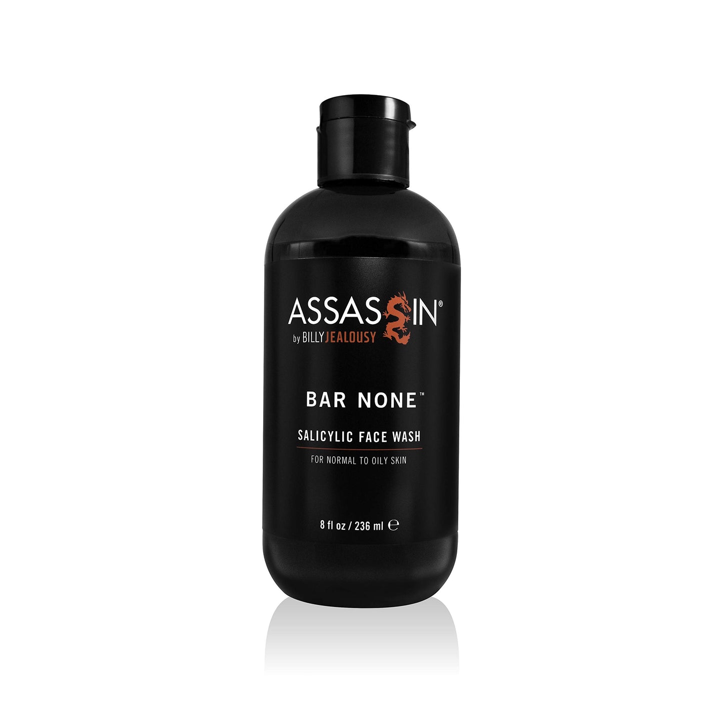 Billy Jealousy Assassin Bar None Salicylic Face Wash Men's, Non-Abrasive Face Exfoliant for Combination and Oily Skin, Unclogs Pores and Tones Skins