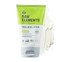 Raw Elements Face and Body Mineral Sunscreen SPF 30 Tube, Organic Sunblock Daily Protection, Non Toxic Reef Safe, Water Resistant, Cruelty Free, 3 oz