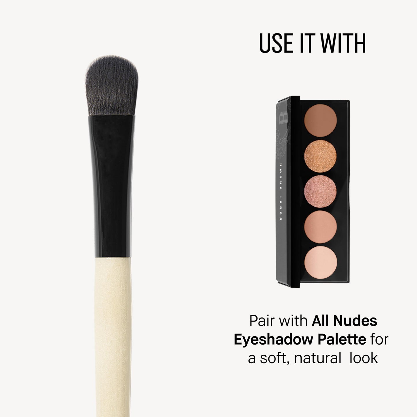 Bobbi Brown Eye Sweep Brush | All-Purpose Eyeshadow Makeup Brush for Blending & High-Impact Smokey Eyes