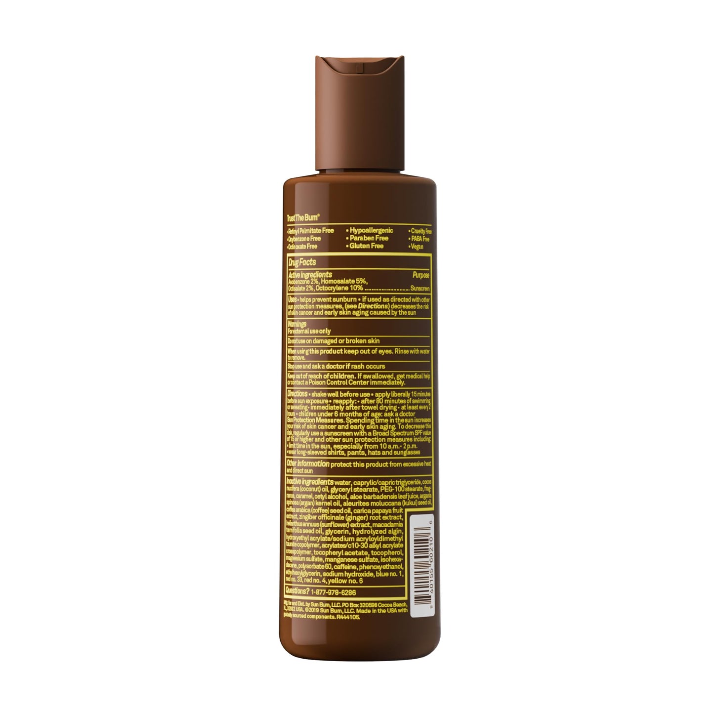 Sun Bum SPF 15 Browning Body Lotion - Water-Resistant Broad Spectrum Moisturizing Tanning Lotion with Vitamin E - Hawaii 104 Act Compliant (Made