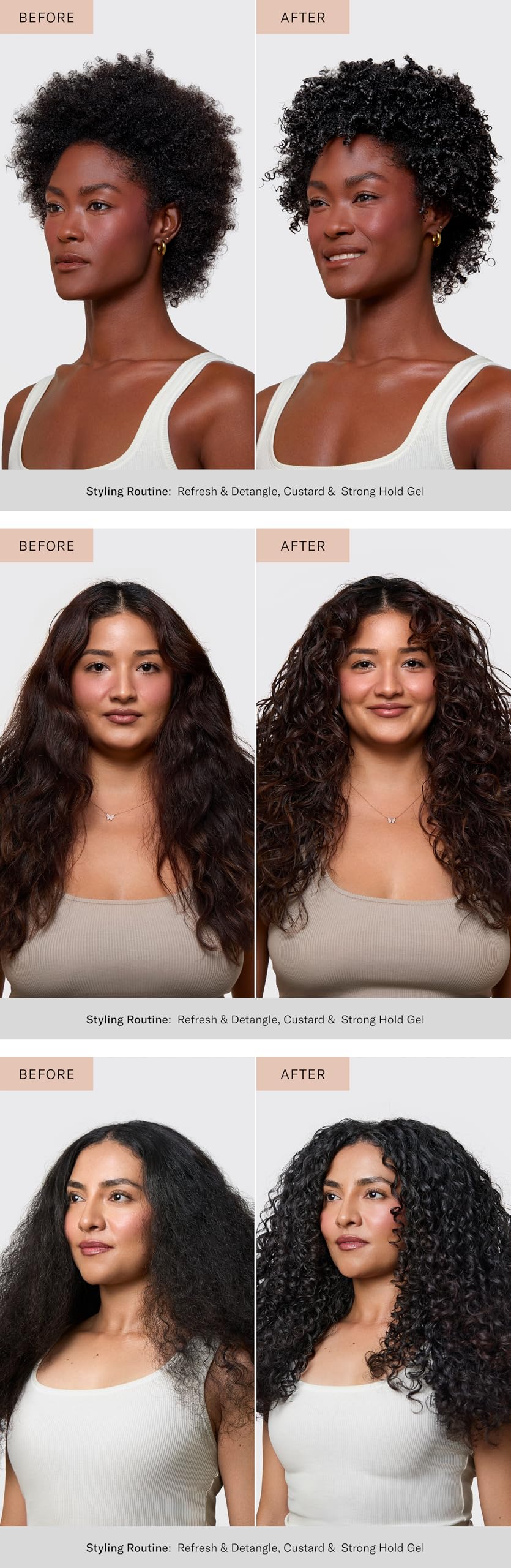 Rizos Curls Strong Hold Gel - Long-Lasting, Flake-Free Gel for Curly, Coily, and Wavy Hair, Frizz Control, Curl Definition & Shine, Vegan Collagen