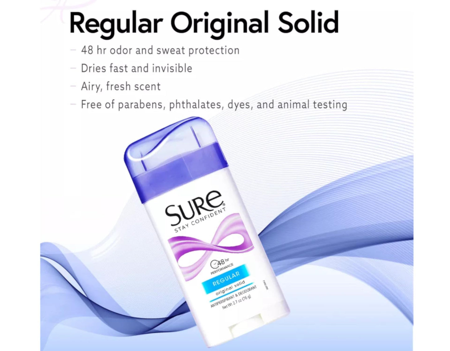 Sure Original Solid Regular Scent 2.7-ounceAnti-Perspirant Deodorant Beauty and Personal Care Sure