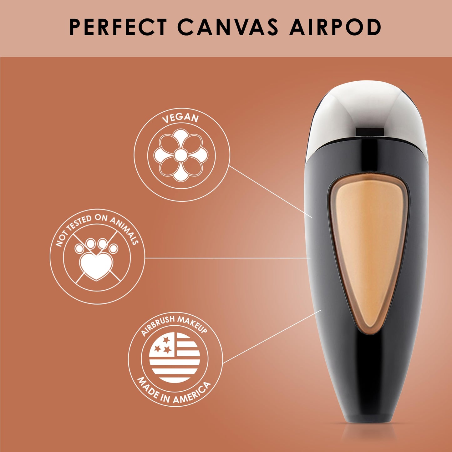 Temptu Perfect Canvas Hydra Lock Airbrush Foundation Airpod, Beige, 0.41 Fl Oz
