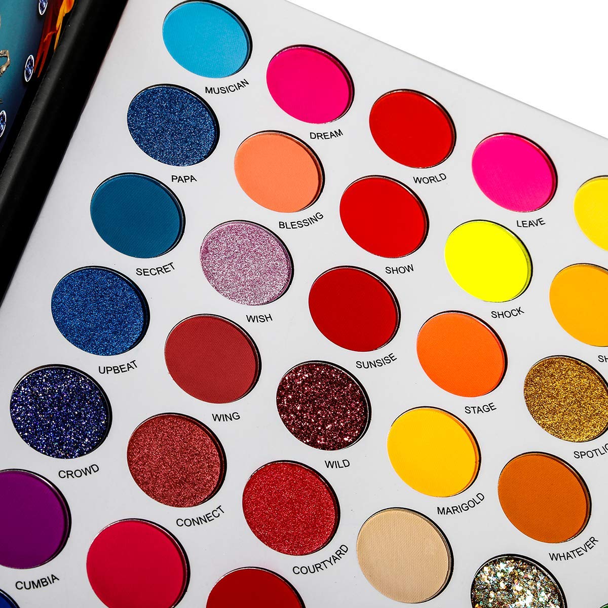 DE'LANCI Big Colorful Eyeshadow Palette Professional 54 Color Board Eye Shadow Bright Neon Glitter Matte Shimmer Makeup Pallet Highly Pigmented Powder