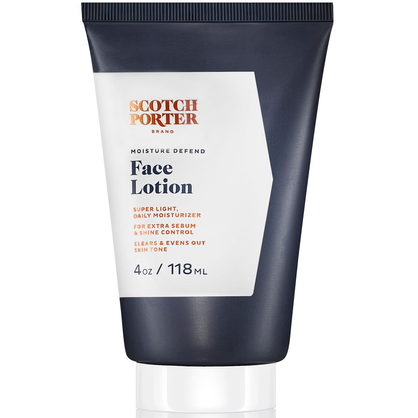 Scotch Porter Moisture Defend Face Lotion for Men | Controls Shine, Sooths & Evens Out Skin Tone | Free of Parabens, Sulfates & Silicones | Vegan |