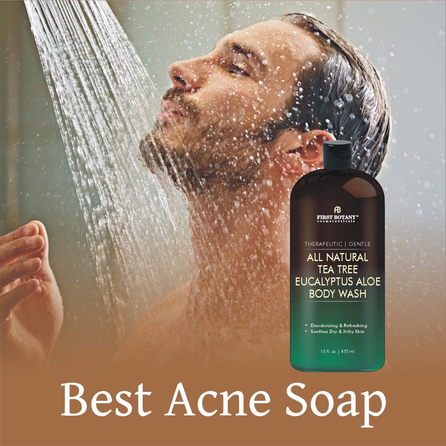 First Botany, ALL Natural Body Wash - Fights Body Odor, Athlete's Foot, Jock Itch, Nail Issues, Dandruff, Acne, Eczema, Shower Gel for Women & Men Beauty & Personal Care First Botany