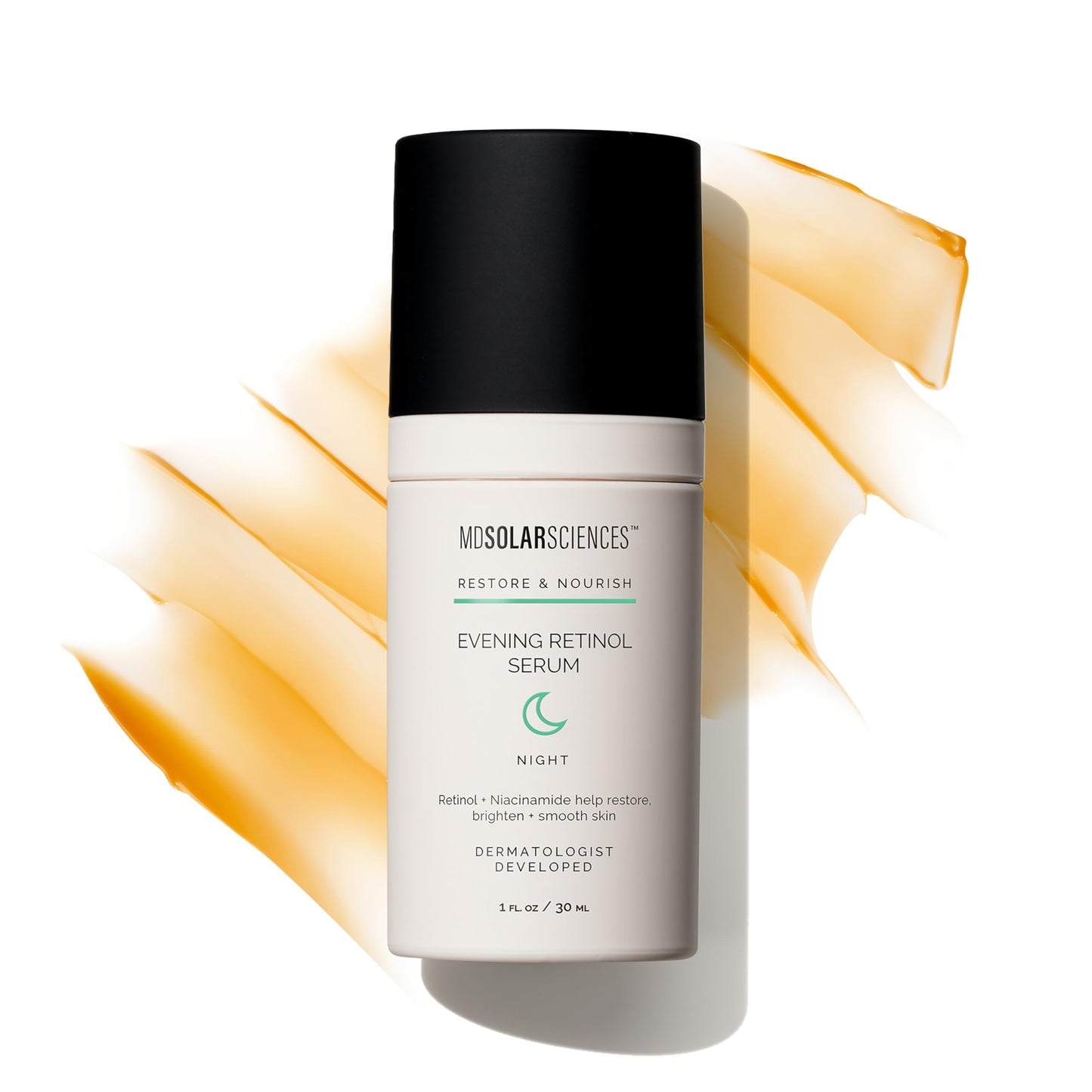 MDSolarSciences Evening Retinol Serum | Lightweight & Moisturizing Anti-Aging Treatment | Reduces Appearance of Discoloration, Fine Lines & Pores