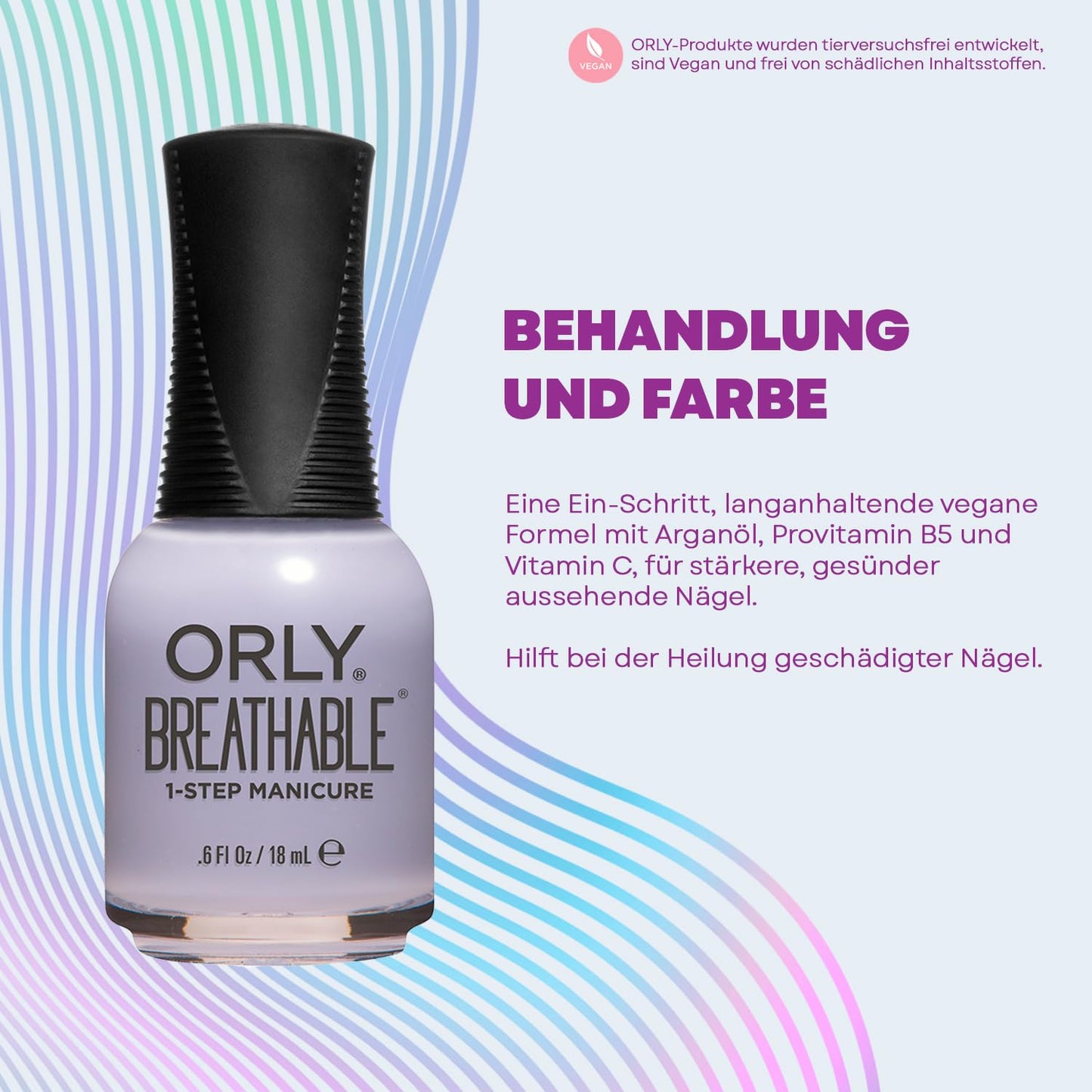 ORLY Breathable Lacquer - Treatment+Color - Patience and Peace - 18 ml/0.6 oz