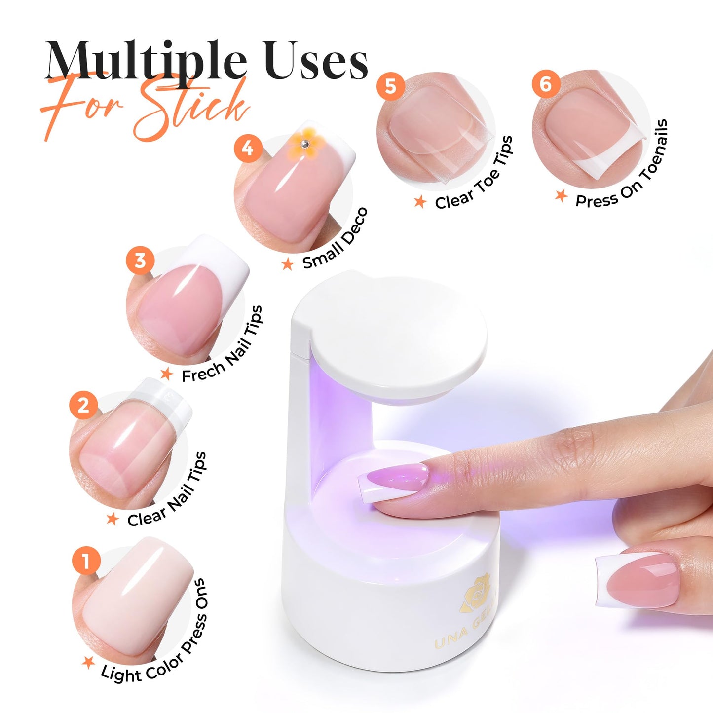 UNA GELLA Gel Nail Glue, Solid Nails Gl ue Gel 40g Lamp Curing Needed Soak Off G LUE Strong Nail G LUE G el for Acrylic Fake Nails Tips Extension Beauty and Personal Care UNA GELLA