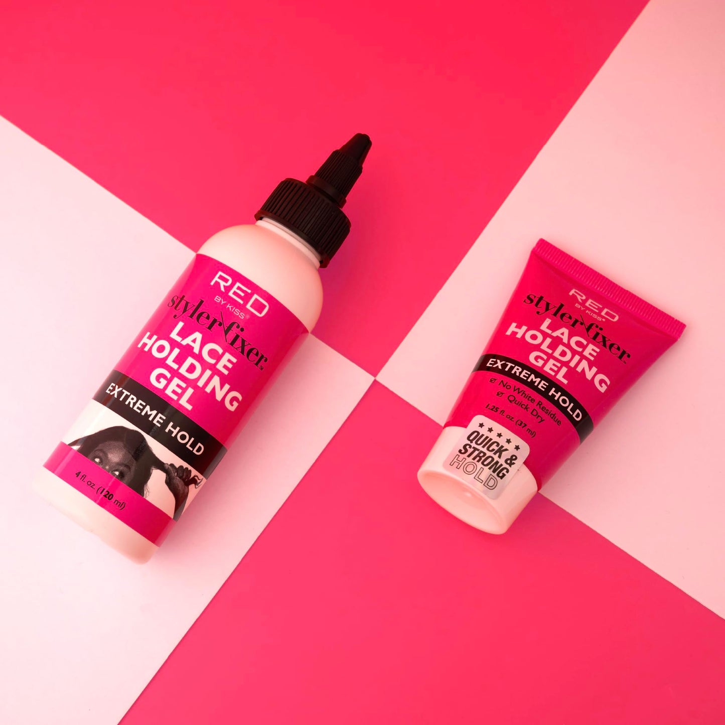 Red by Kiss Styler Fixer Lace Holding Gel, Long Lasting 72-Hr Wear, Quick-Dry Formula for Seamless Lace Application, Scalp Protection & Conditioning