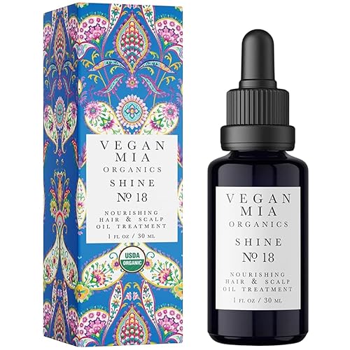 Vegan Mia USDA Organic Rosemary Oil for Hair Growth with Castor Oil & More - Scalp Oil Treatment & Intense Nourishment to Get Healthier, Thicker