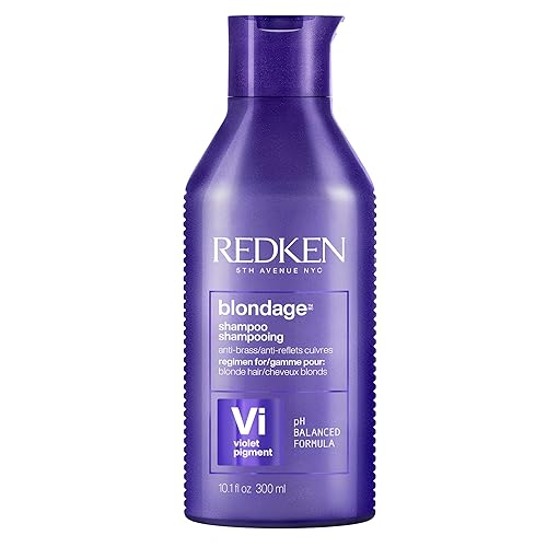 Redken Blondage Color Depositing Purple Shampoo For Blonde, Bleached or Highlighted Hair - Neutralizes Brassy Tones With Salicylic Acid, 10.1 Fl Oz