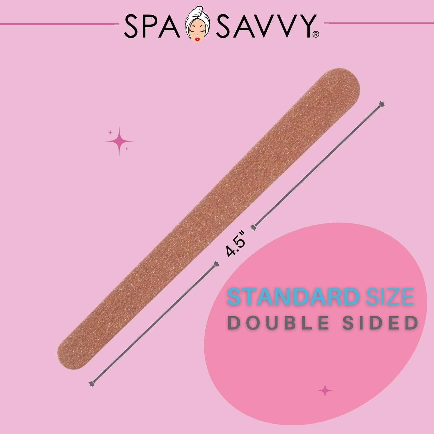 Spa Savvy Nail File Set, 30 Count, Double Sided 4.5 Inch Emery Boards for Regular, Gel, and Acrylic Nails, Pedicure and Manicure Tools