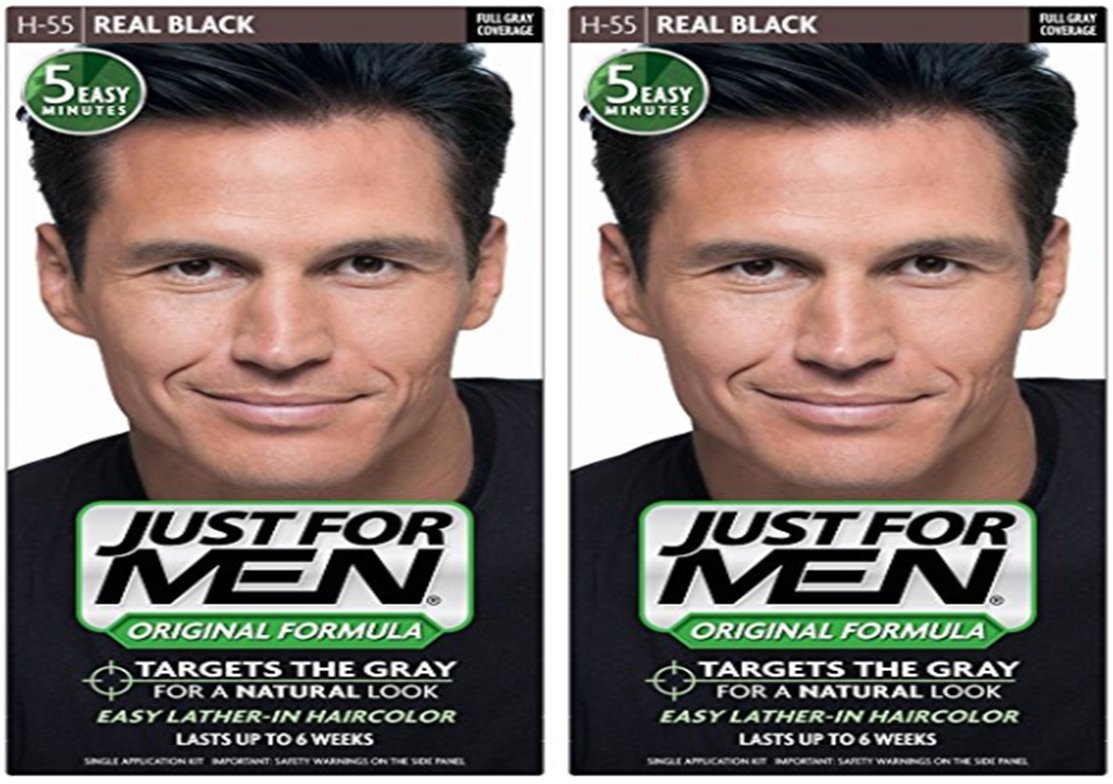 JUST FOR MEN Hair Color H-55 Real Black 1 Each (Pack of 2)