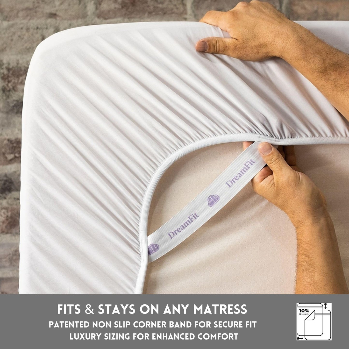 DreamFit DreamChill Cooling Bamboo Viscose Sheets For Hot Sleepers With Elastic Corner Straps 20 inch Extra Deep Pocket Breathable Silky Soft 100%