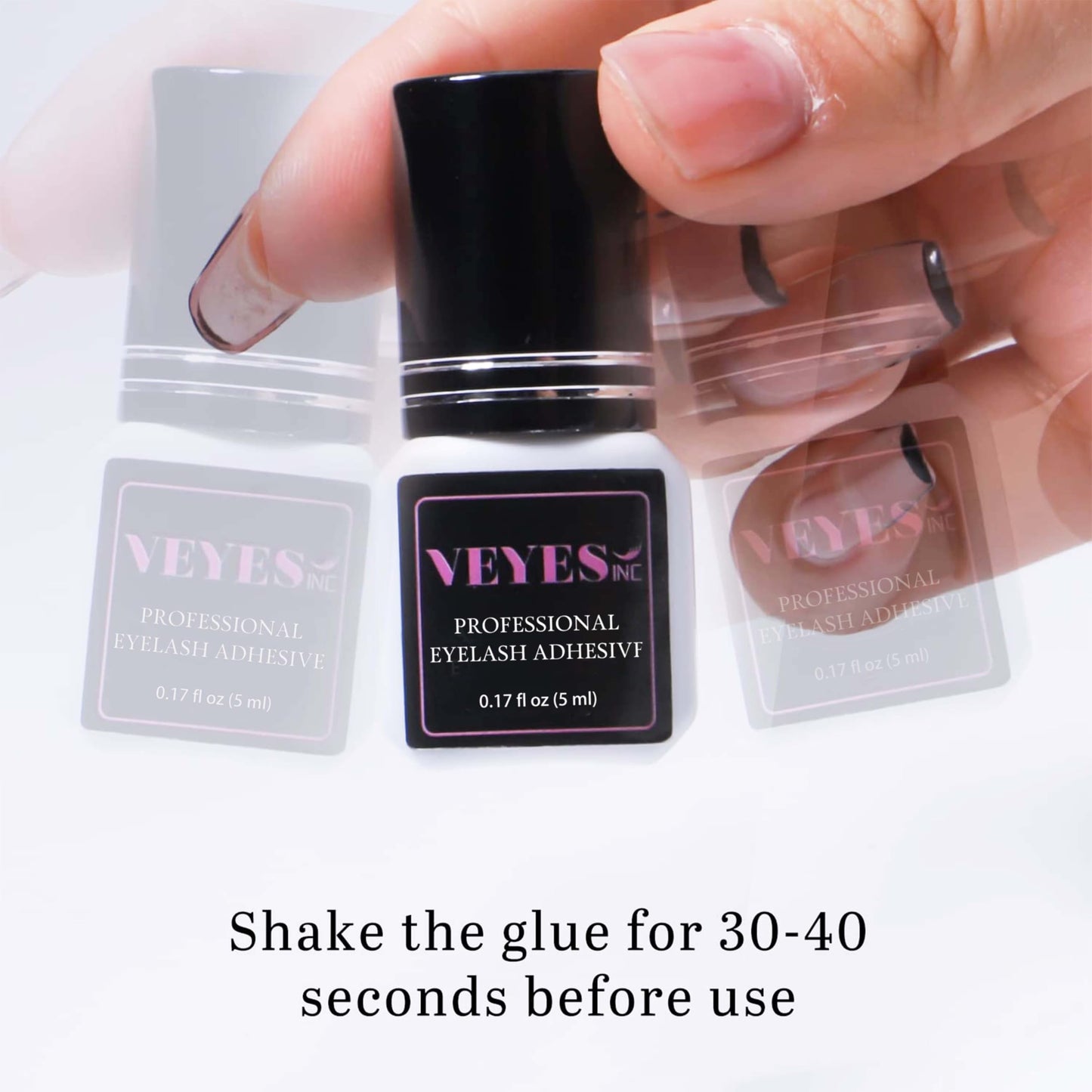 VEYES INC Eyelash Extension Glue - Extra Strong Professional Lash Glue 5ml | 1 Sec Drying time | Retention - 8 Weeks | Black Adhesive Beauty and Personal Care VEYES INC