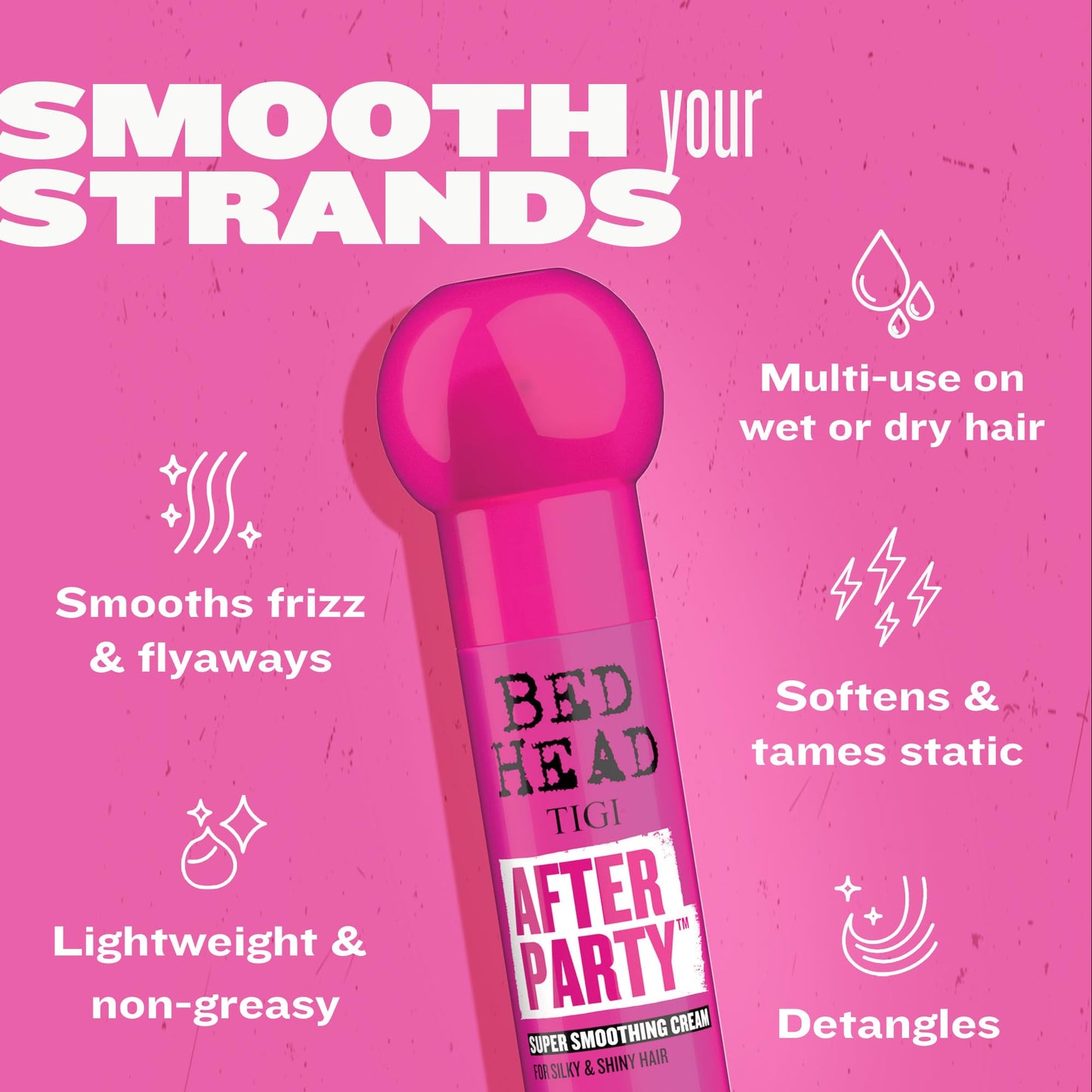TIGI Bedhead After Party Smoothing Cream, 3.38 oz, 2 pk