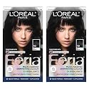 L'Oreal Paris Feria Multi-Faceted Shimmering Permanent Hair Color, High Intensity Hair Dye for 3X Highlights, 10 Jet Black, 1 Kit (Pack of 2)