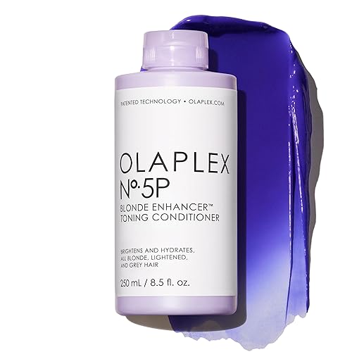 Olaplex Nº.5P Blonde Enhancer Purple Toning Conditioner: Neutralizes Brassiness & Strengthen | Repairs Damages & Hydrates Hair | For Coily, Curly