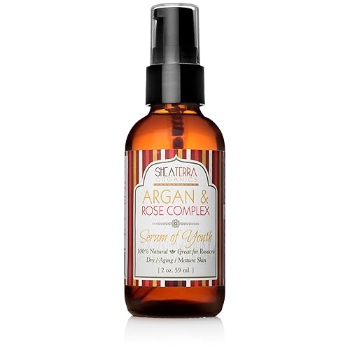 Shea Terra Argan and Rose Complex Serum of Youth | Nutrient-Rich, All Natural & Organic Oil with Age-Defying Essential Fatty Acids, Natural Plan