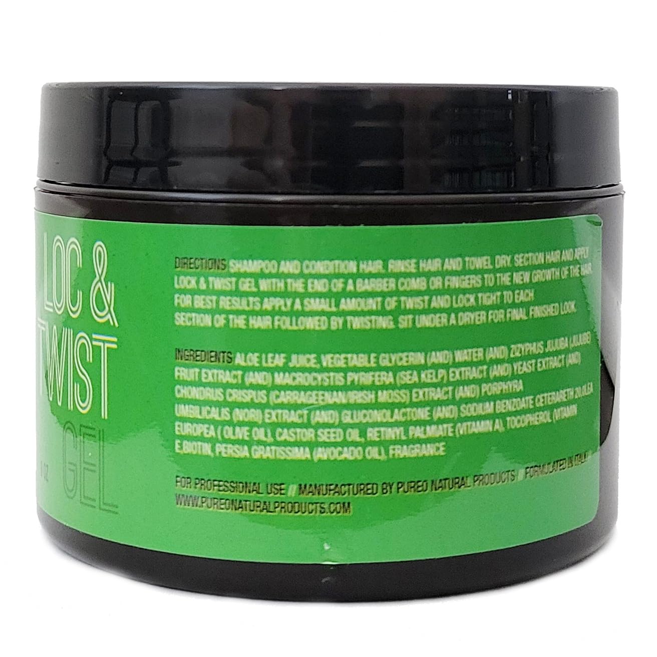 Pure O Hair Solution Product Lock & Twist Gel 8 Oz (Pack of 1)