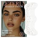 Leterly 24 Pcs Glitter Freckles Face Tattoo,Brown Face Glitter Makeup Patches Cute Sparkle Freckles Patches Waterproof Makeup Speckles for Face