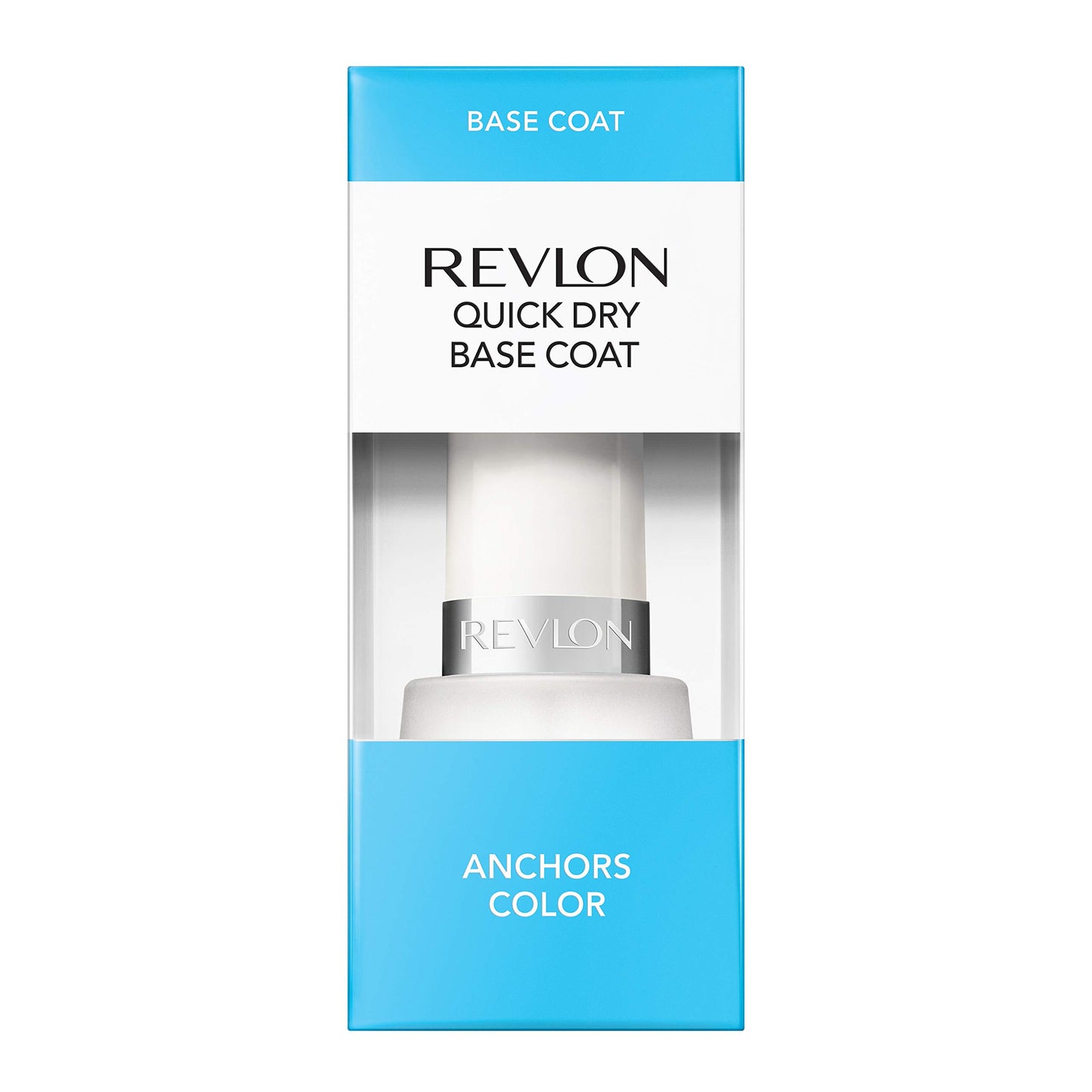 Revlon Base Coat Nail Polish, Quick Dry Nail Polish, Chip Resistant & Longwear Formula, High Shine Finish, Quick Dry Base Coat, Clear, 0.5 Fl Oz