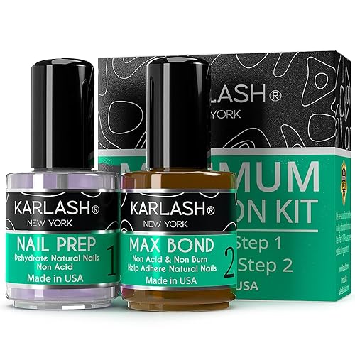 Karlash Professional Made in USA Natural Nail Prep Dehydrate & Acid-Free Bond Primer, Nail Bonding, Superior Bonding Primer for Acrylic Powder and Gel