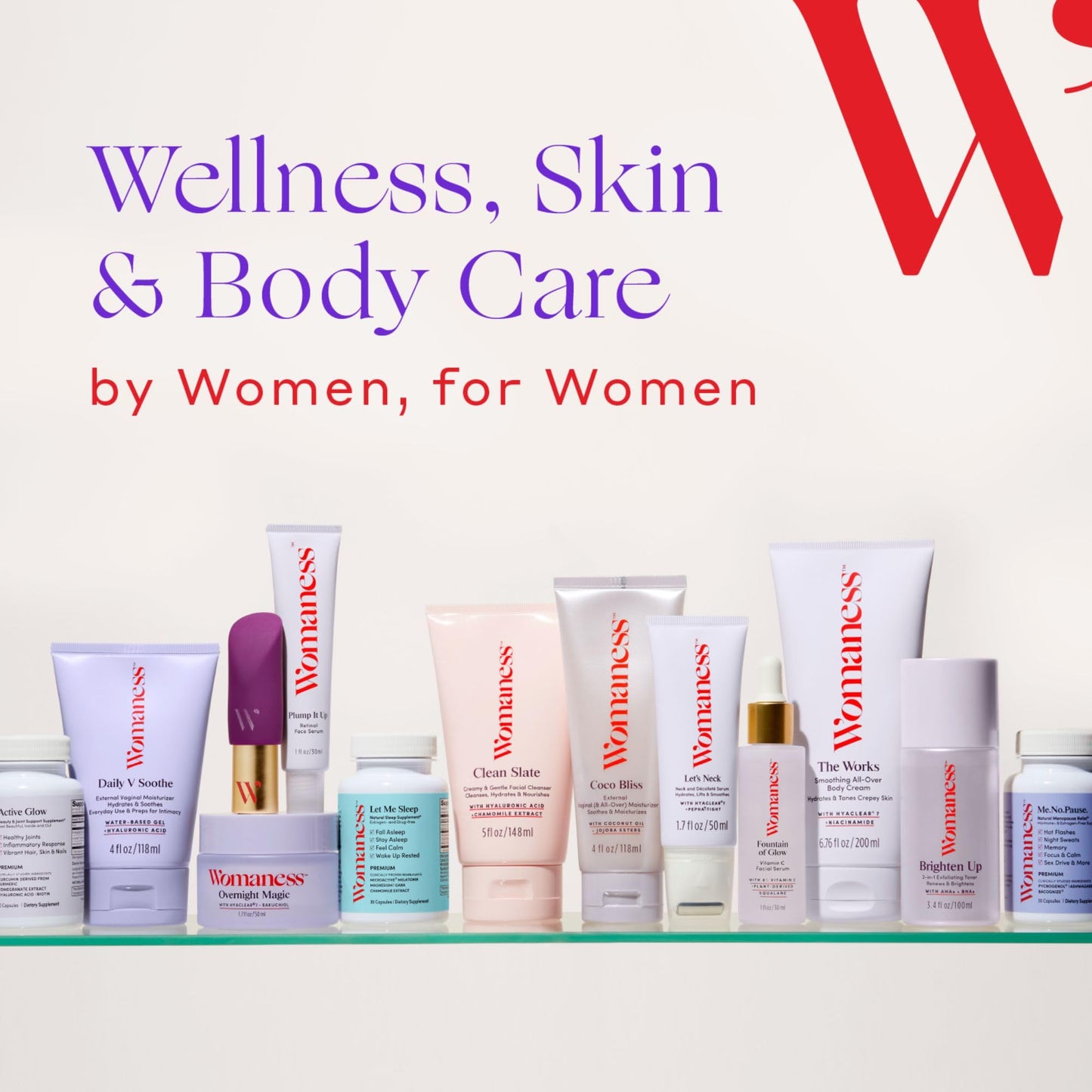 Womaness Fountain of Glow Face Serum - Brightening Vitamin C Serum for Face with 8% Vitamin C & Plant-Derived Squalane Oil - Menopause Skin Care