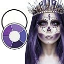 6 Color Purple Face Paint Palette, Professional Body Paint Violet Makeup, Washable Formula, Vibrant Purple Face & Body Paint for Halloween, Cosplay