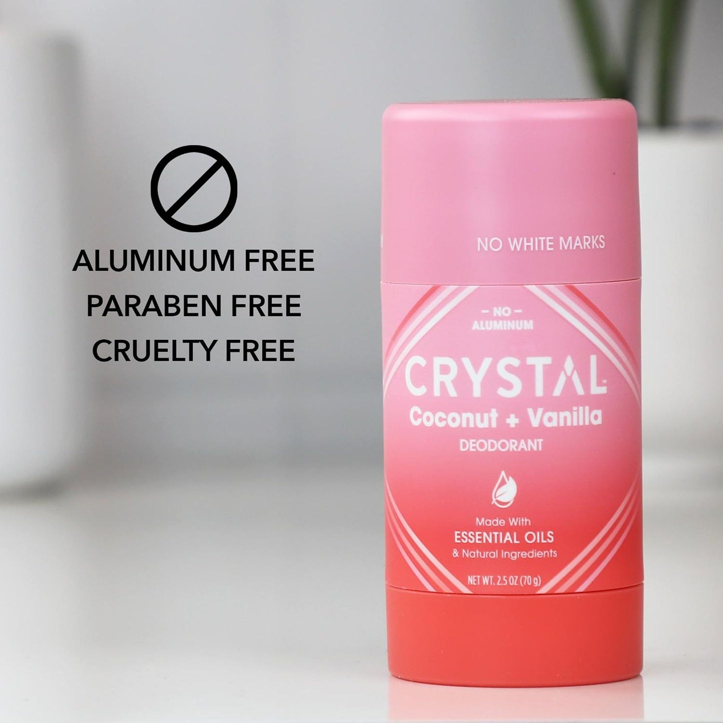 CRYSTAL Deodorant Magnesium Solid Stick Natural Deodorant, Non-Irritating Aluminum Free Deodorant, Safely and Effectively Fights Odor, Baking Soda Beauty and Personal Care Crystal Essence