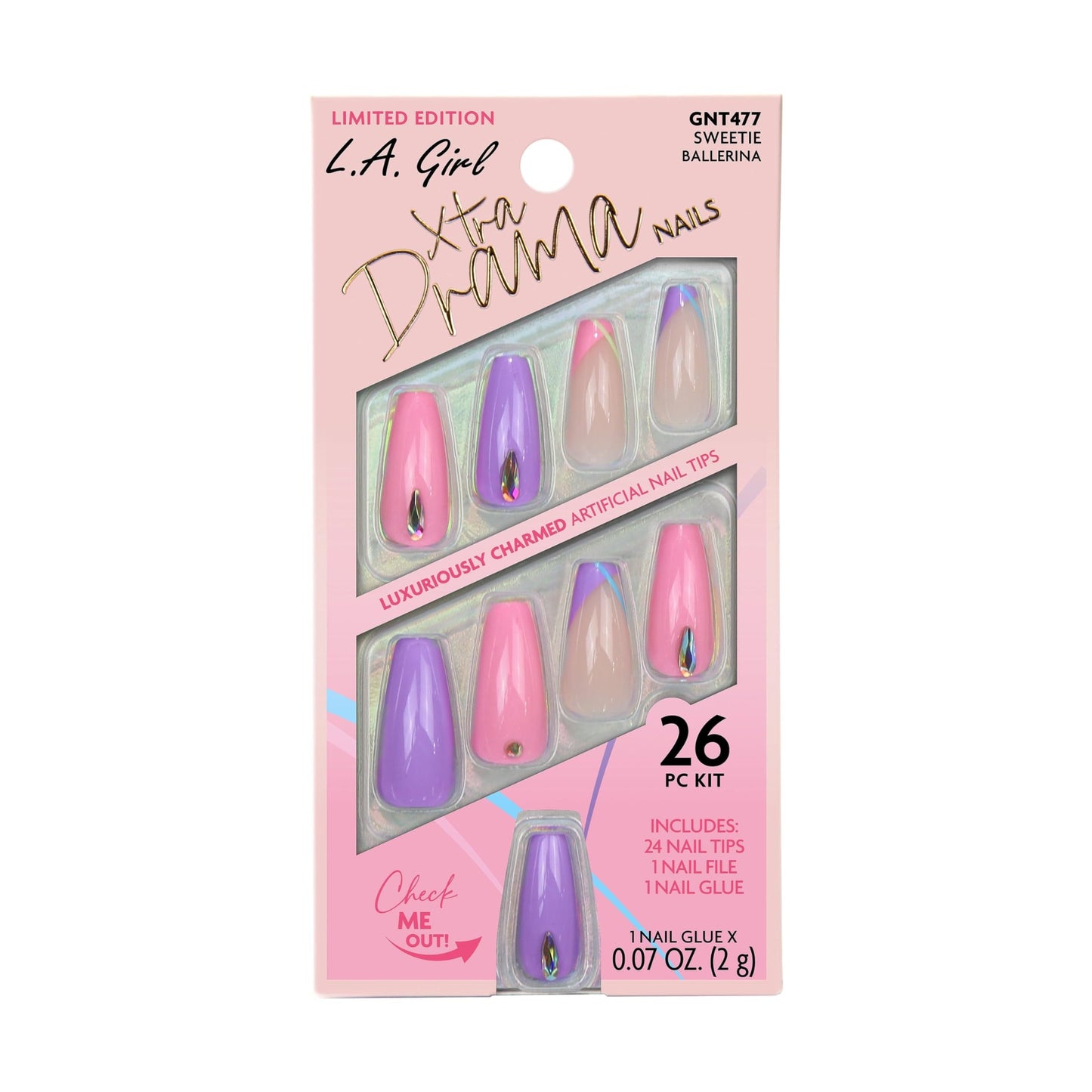 L.A. Girl Xtra Drama Nails, Sweetie GNT477 Beauty & Personal Care L.A. Girl