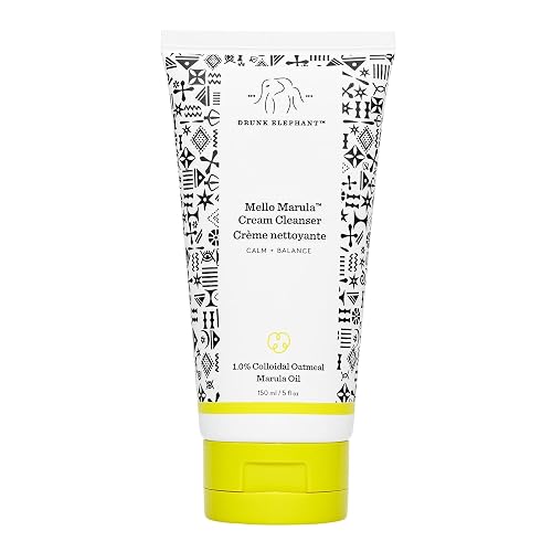 Drunk Elephant Mello Marula Cream Cleanser - 150 ml/5 fl oz - Calming Face Wash - Clean Clinical Skincare - Cruelty-Free - Dermatologist-Tested - Free