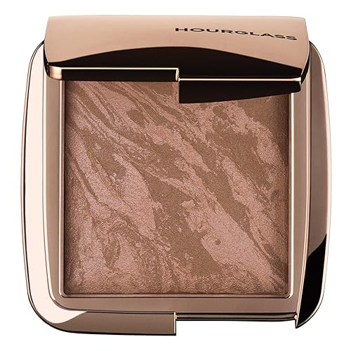 Hourglass Ambient Lighting Bronzer in Luminous Bronze Light. Highlighting Bronzer for a Natural Sun-Kissed Glow. Vegan and Cruelty-Free.